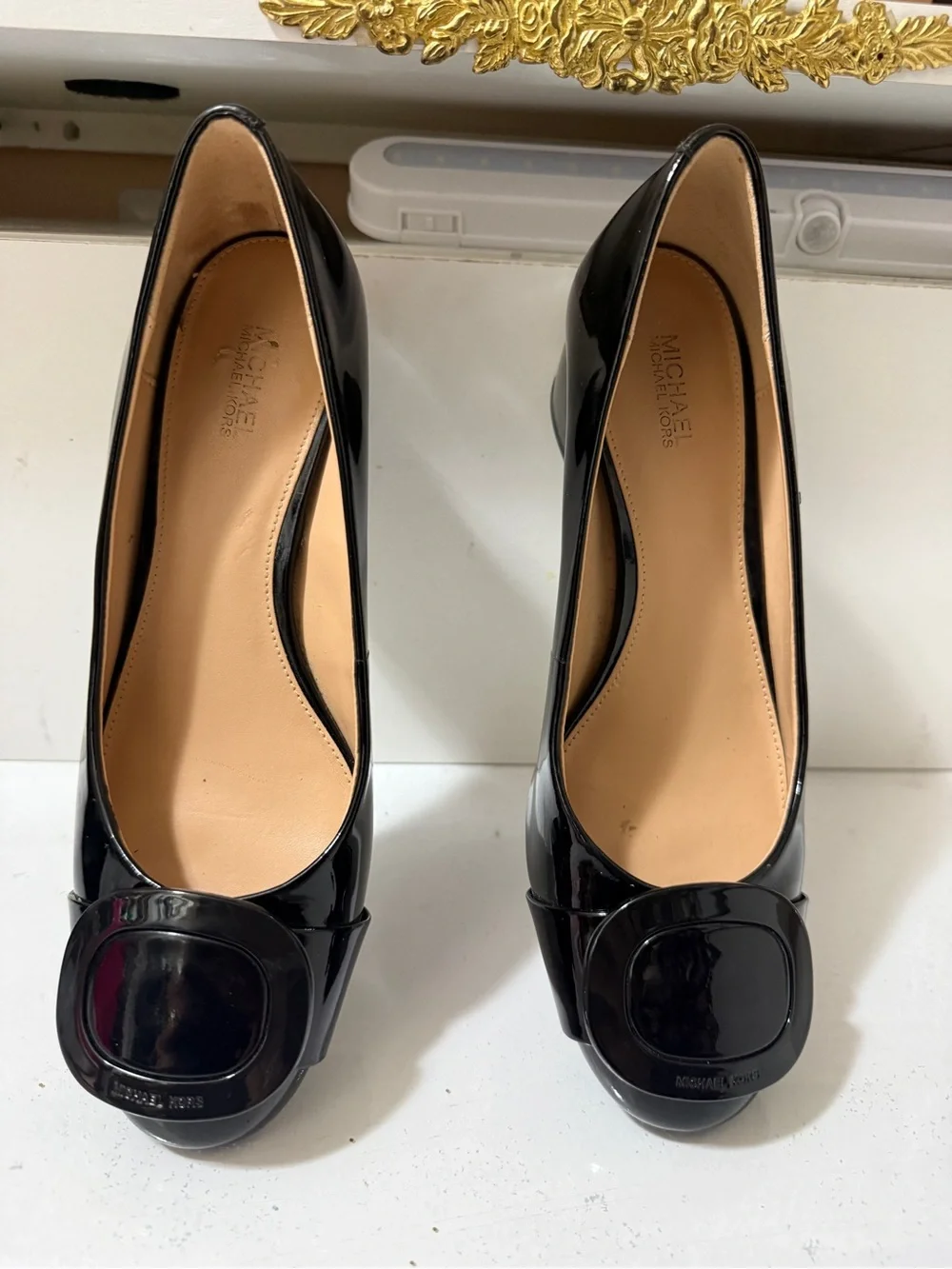 Michael Kors Black Patent Leather Ballet Flats